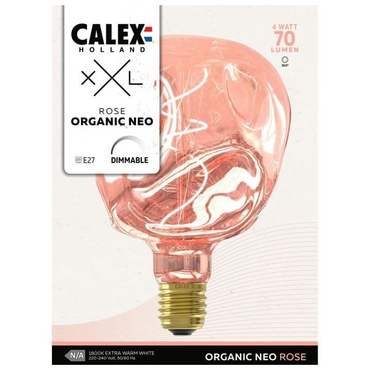 Ampoule LED E27 - CALEX - G125 NEO ORGANIC - Filament flexible - 4 W -