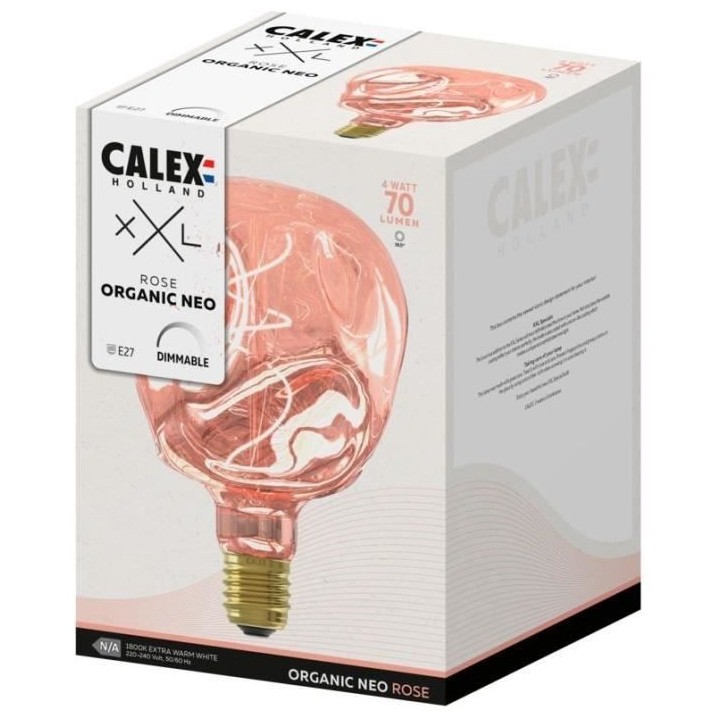 Ampoule LED E27 - CALEX - G125 NEO ORGANIC - Filament flexible - 4 W -