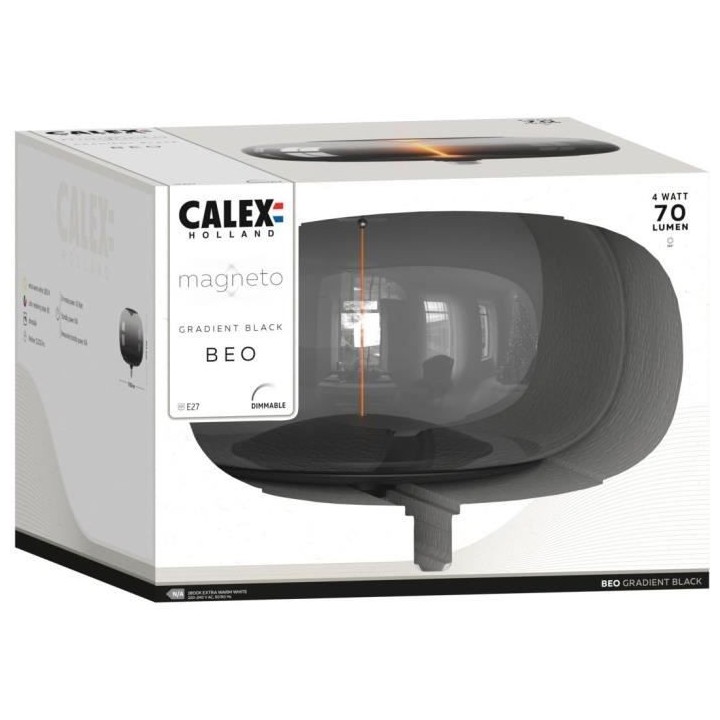 Ampoule LED E27 - CALEX - MAGNETO BEO - Filament flexible - 4 W - 70 l