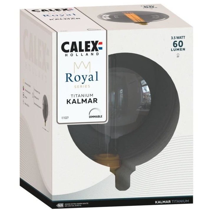 Ampoule LED E27 - CALEX - ROYAL KALMAR - Filament - 3,5 W - 60 lm - 20