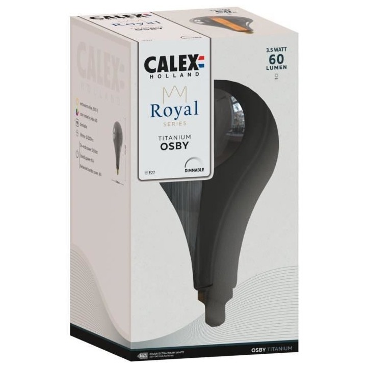 Ampoule LED E27 - CALEX - ROYAL OSBY - 3,5 W - 60 lm - 2000 K - Intens