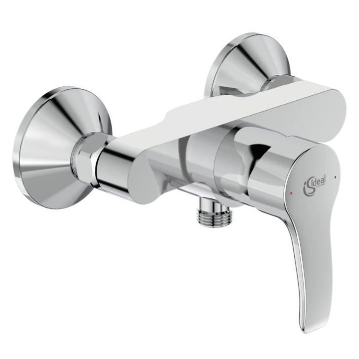 Mitigeur douche mural avec poignée en métal - OGLIO - Chrome - Ideal