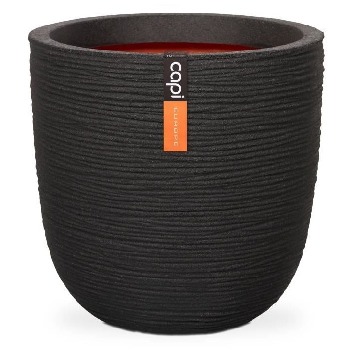 Capi Jardiniere Nature Rib 43x41 cm noir KBLR933 424234