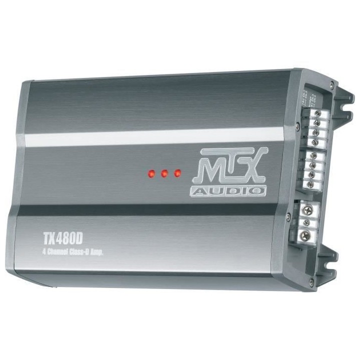 MTX TX480D Amplificateur voiture Classe-D 4x120W RMS @2O ou 2x240W RMS