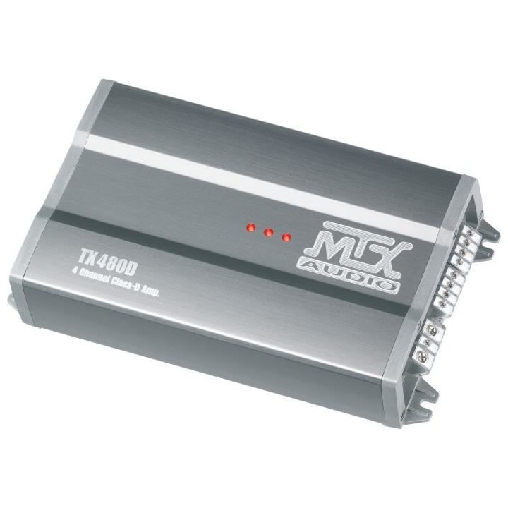 MTX TX480D Amplificateur voiture Classe-D 4x120W RMS @2O ou 2x240W RMS