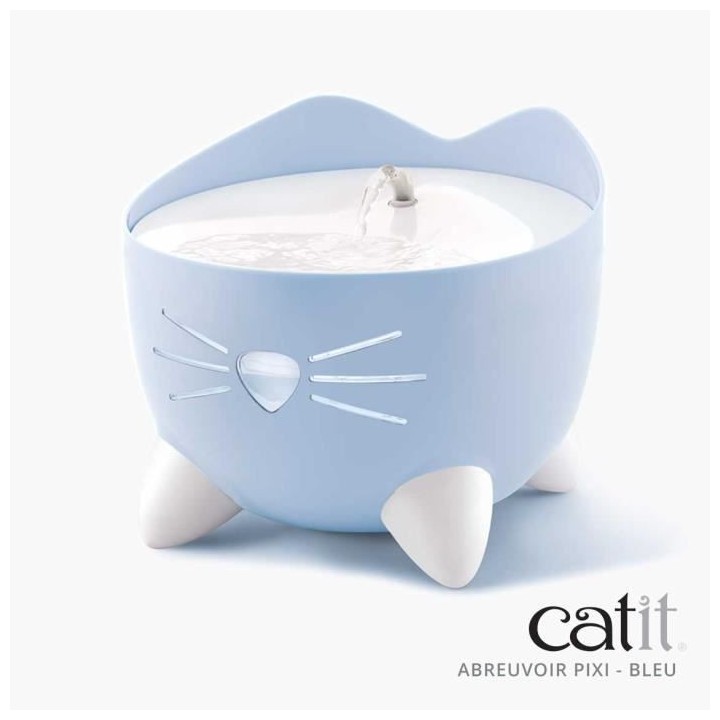 CAT IT Fontaine a eau automatique pour chat - 2,5 L - Bleu