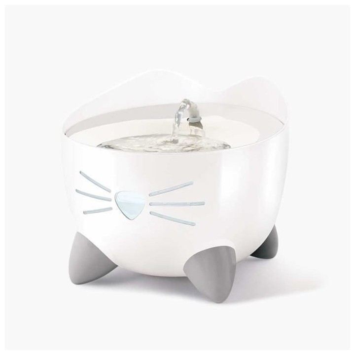 CAT IT Fontaine a eau automatique pour chat - 2,5 L (Acier inox et fil