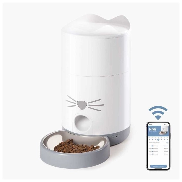 CATIT - PIXI Distributeur de croquettes connecté pour chat - 1,2 kg (