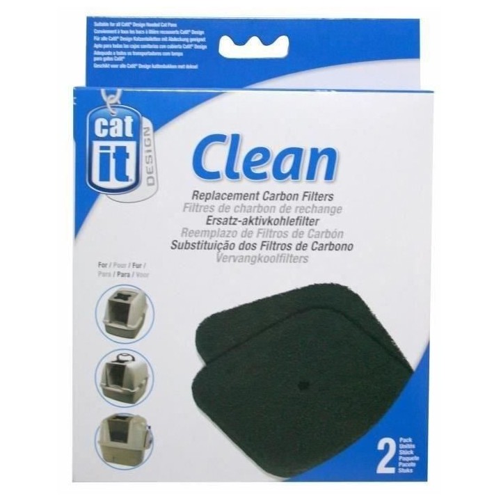 Recharge 2 filtres charbon pour maison de toilette