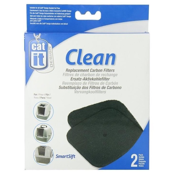 Recharge 2 filtres charbon pour maison de toilette