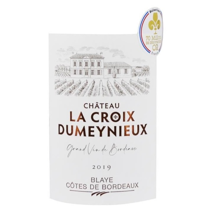 Château La Croix Dumeynieux 2019 Blaye Côtes de Bordeaux - Vin rouge