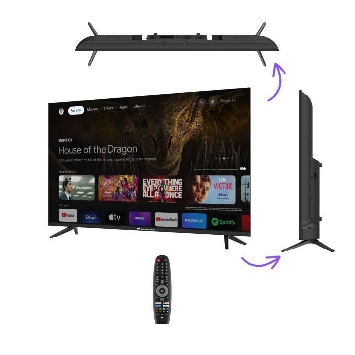 TV LED - CONTINENTAL EDISON - CELED43SGQLD24B6 - 43'' (109 cm) - QLED