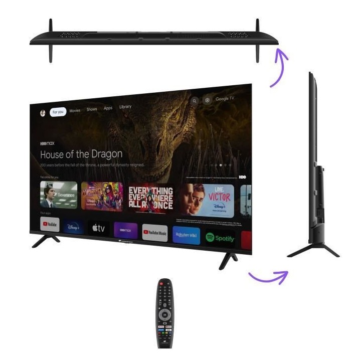 CONTINENTAL EDISON - CELED65SGQLD24B6 - TV QLED UHD 4K 65 (164 cm) - S