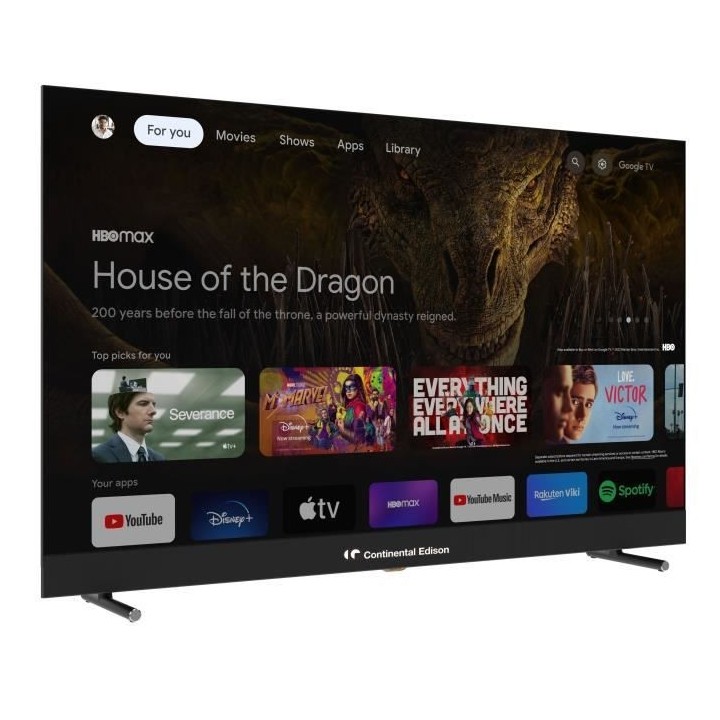 TV LED - CONTINENTAL EDISON - CELEDGAM43QL24B6 - 43'' (109 cm) - QLED