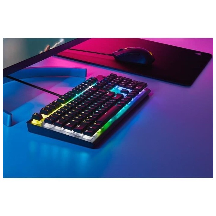 CORSAIR Clavier gamer mécanique K60 RGB PRO - AZERTY (CH-910D019-FR)