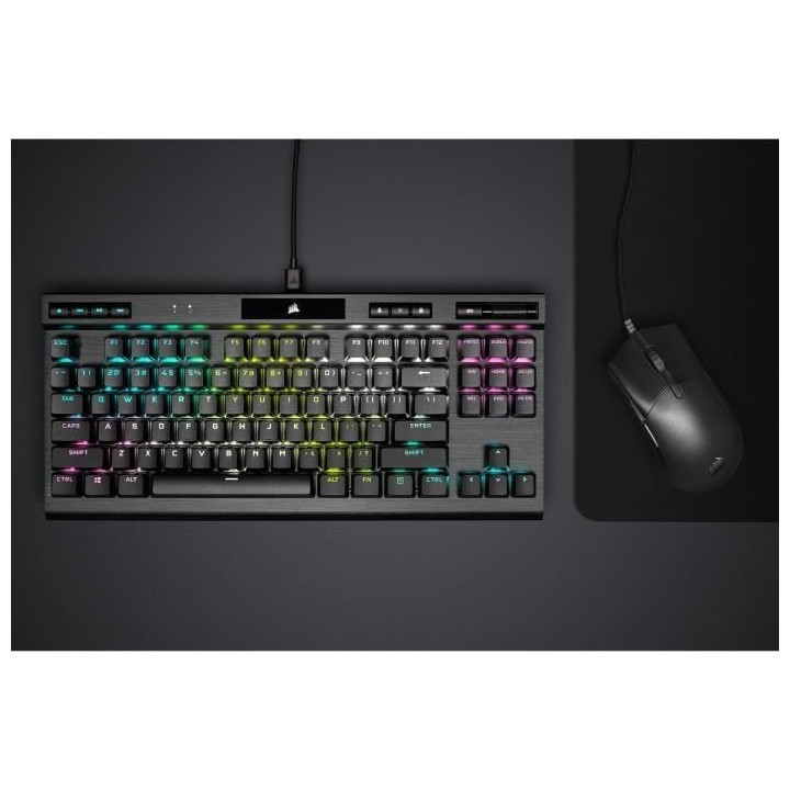 CORSAIR Clavier gamer K70 TKL RGB CS MX Red (CH-9119010-FR)