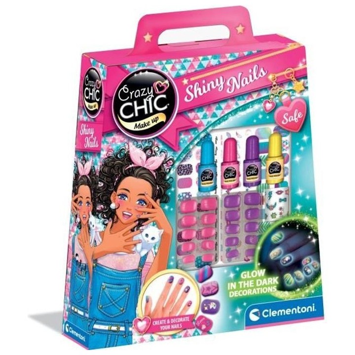 Clemetnoni - Kit manucure panthosphorescent pour enfant - Vernis, faux