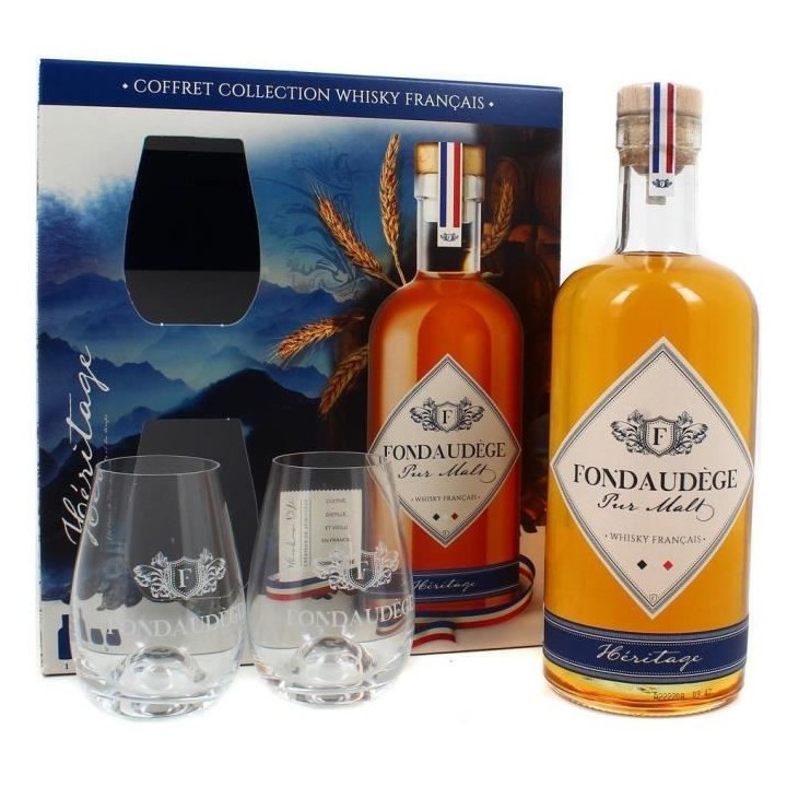 Fondaudege - Héritage - Coffret Whisky Pur Malt 40,0% Vol. 70cl + 2 v
