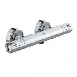 Ensemble de douche thermostatique - CERATHERM T50 - barre 60 + douchette ronde 11 cm 3J - Chrome - Ideal Standard