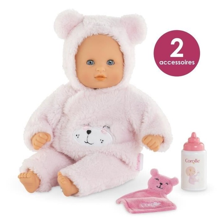 Mon Premier Poupon COROLLE - Bébé Calin Ourson d'Amour - 30 cm - 2 a