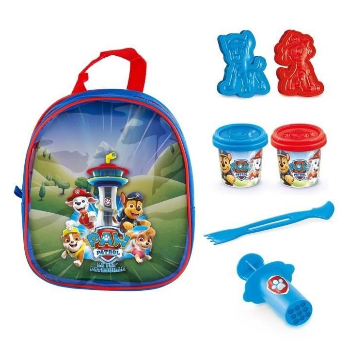 Sac a dos Pat Patrouille garni de pâte a modeler et accessoires - Loi