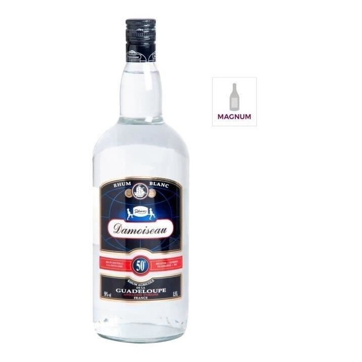 Rhum Damoiseau - Rhum agricole blanc - Guadeloupe - 50%vol - 150cl