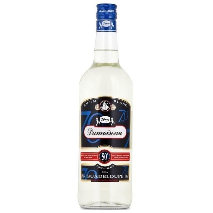 Rhum Damoiseau - Rhum agricole blanc - Guadeloupe - 50%vol - 100cl