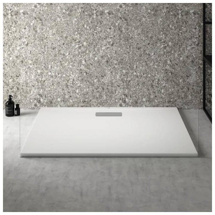 Receveur de douche extra plat 120x80 cm - UltraFlat New - blanc - Idea
