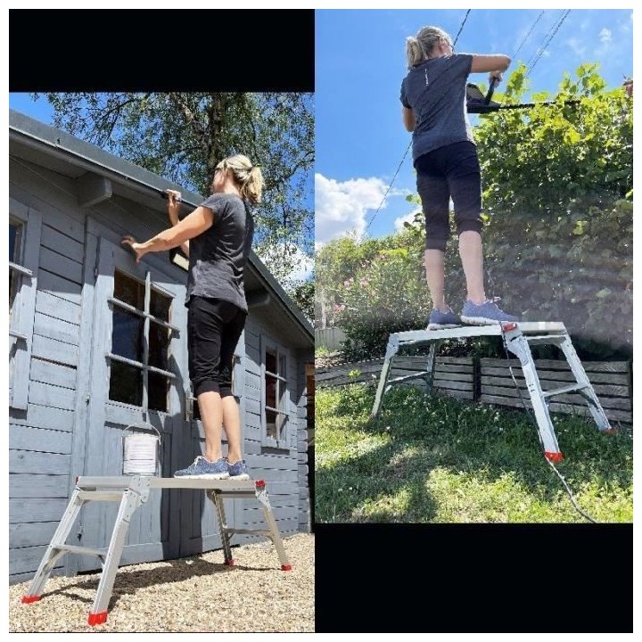 Marche pied en aluminium DEFPRO - Pliable avec pieds antidérapants -