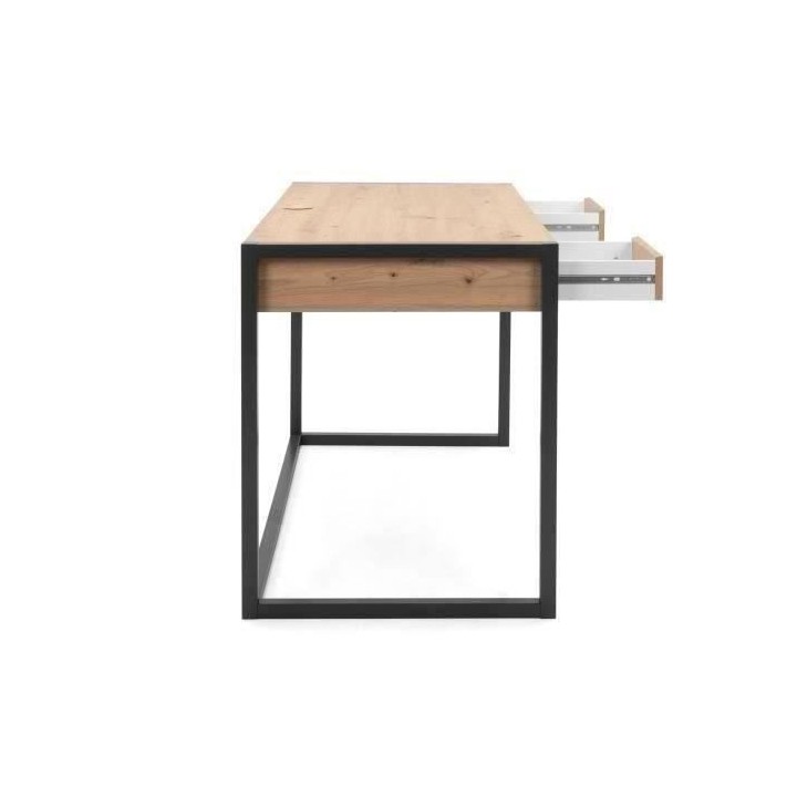 Bureau Denver - Panneaux de particules - Décor chene artisan, anthrac