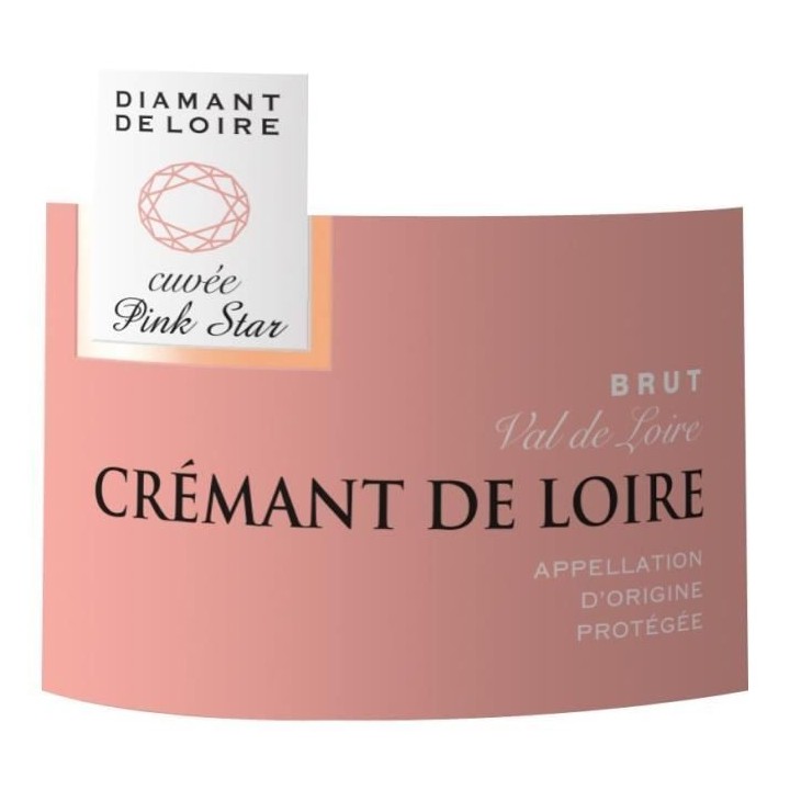 Diamant de Loire Cuvée Pink Star Crémant de Loire Rosé Brut
