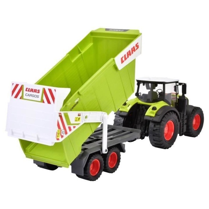Dickie - Tracteur Claas + remorque 65cm - Son et lumiere - Benne bascu