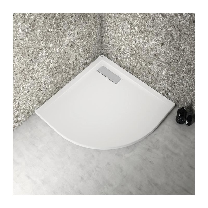 Receveur de douche extra plat 80x80 cm - quart de cercle - UltraFlat New - blanc - Ideal Standard