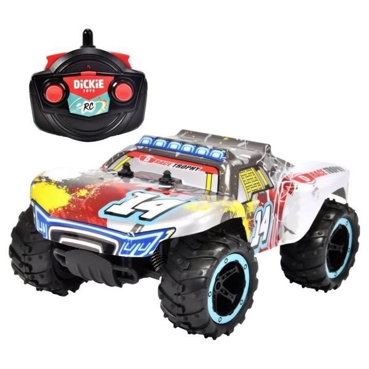 Dickie - Race Trophy Radiocommandé - 23 cm - Fonction turbo - Dés 6