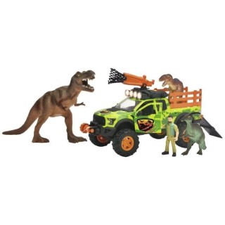 Dickie - Chasseur de dinosaures - Véhicule + Treuil + figurine articu