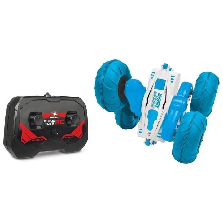 Dickie - Rwild Flippy Radiocommandé - Rotation 360° - Bleu - Dés 6
