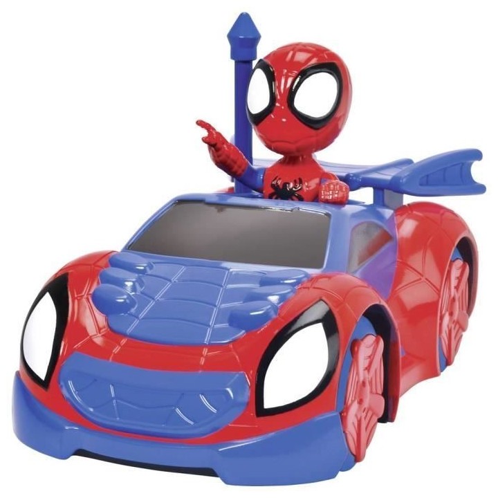 Spidey - Voiture radiocommandée - 17cm - Figurine Spidey incluse