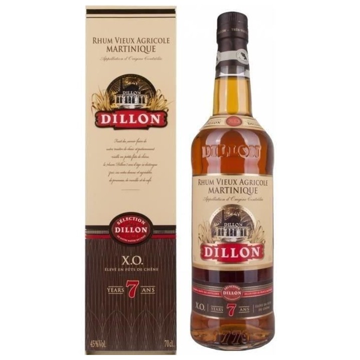Rhum vieux Dillon 7 ans 45° 70cl