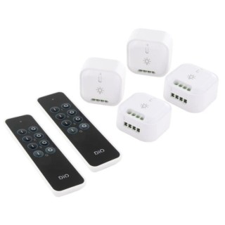Kit de 4 modules éclairage et 2 télécommandes - DIO - 54859 - DiO 1