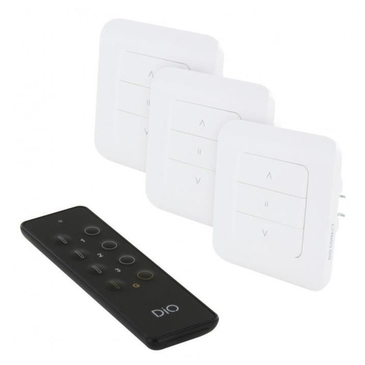 Kit 3 interrupteurs volet et télécommande - DIO CONNECT - REV-KIT-04
