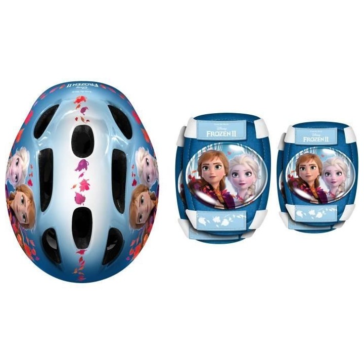 Casque + Genouilleres + Coudieres LA REINE DES NEIGES II - Taille 50-5