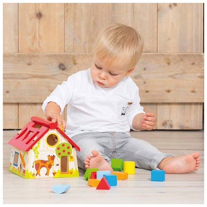 Jouet éducatif - GOULA - Formes géométriques - Boîte a formes pour