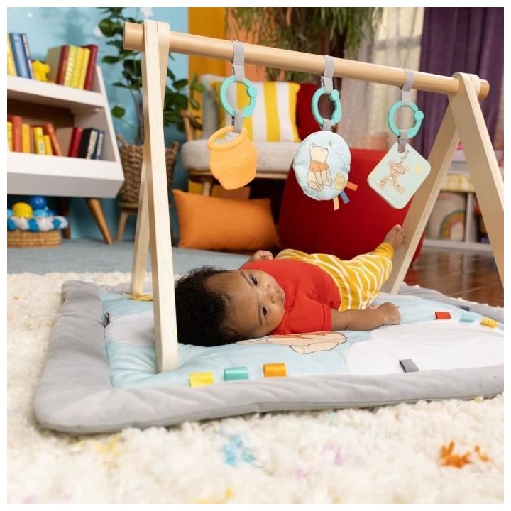 DISNEY BABY Tapis d'éveil Winnie l'Ourson, Arche de jeu pliable en bo