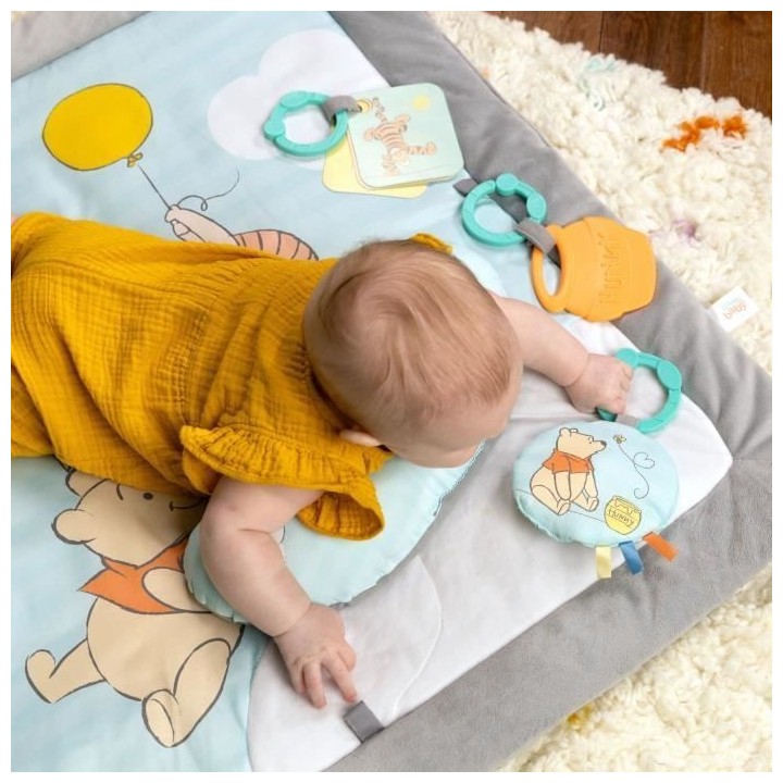 DISNEY BABY Tapis d'éveil Winnie l'Ourson, Arche de jeu pliable en bo