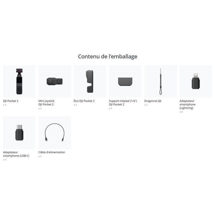 Caméra de poche Stabilisée - DJI - Pocket 2