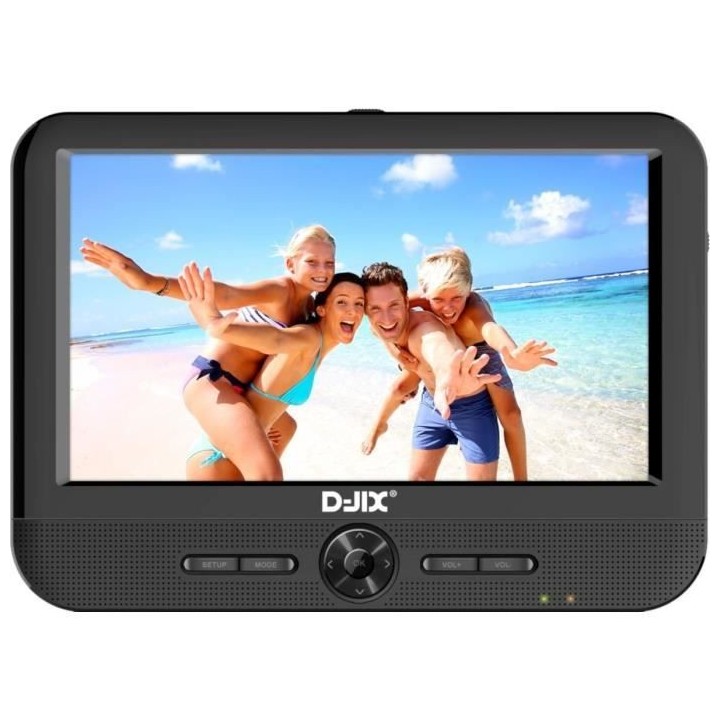 Lecteur DVD portable D-JIX PVS 706-50SM avec double écran 7 et suppor