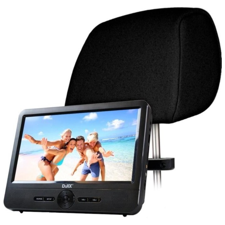 Lecteur DVD portable D-JIX PVS 706-50SM avec double écran 7 et suppor