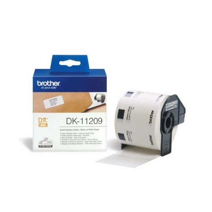 Etiquettes adresses BROTHER P-TOUCH DK-11209 - 29x62mm - 800 étiquett