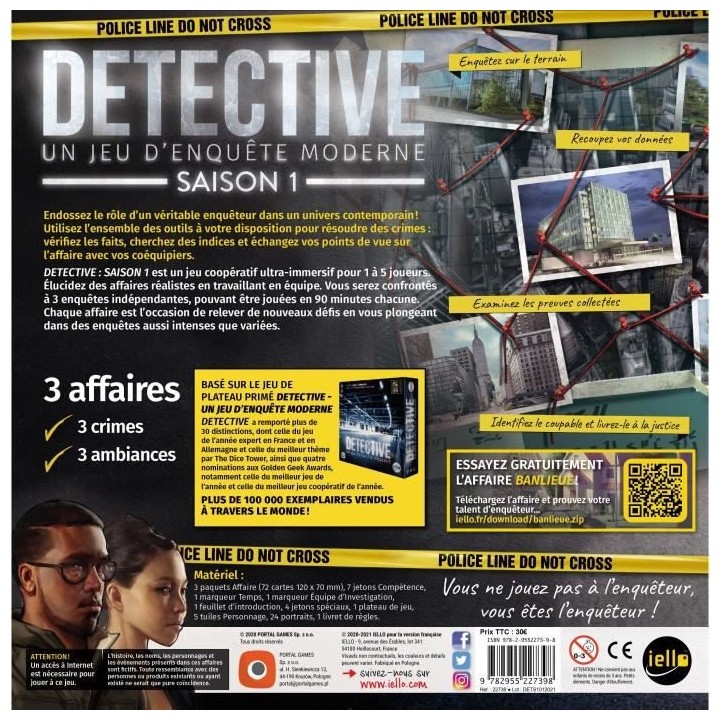 Détective : Saison 1 - Jeux de société - Jeux pour la famille - Jeu