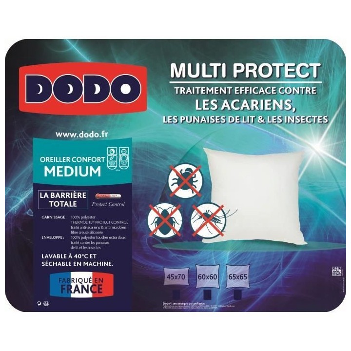 DODO Oreiller MULTIPROTECT - 65 x 65 cm
